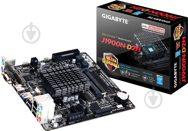 Материнська плата Gigabyte GA-J1900N-D2H (Integrated CPU, SoC, mini ITX) - фото 4