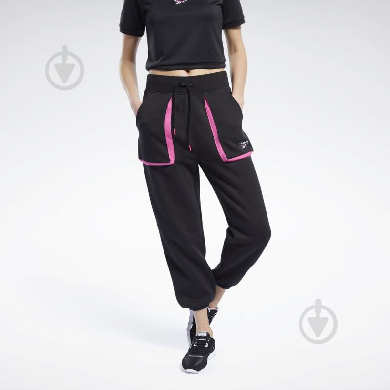 Брюки Reebok CL D JOGGER FT8131 р. XS черный - фото 1
