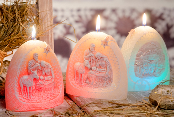 Свеча со светодиодной подсветкой Рождественская ночь Bartek Candles - фото 2