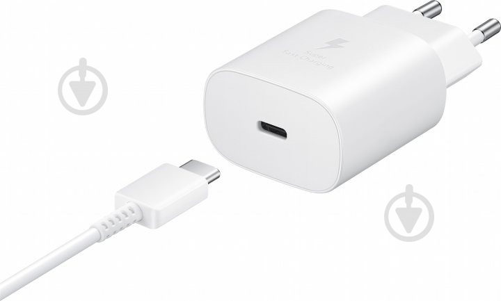 Зарядное устройство Samsung 25W PD Wall Charger Type-C Cable White (EP-TA800XWEGRU) - фото 3