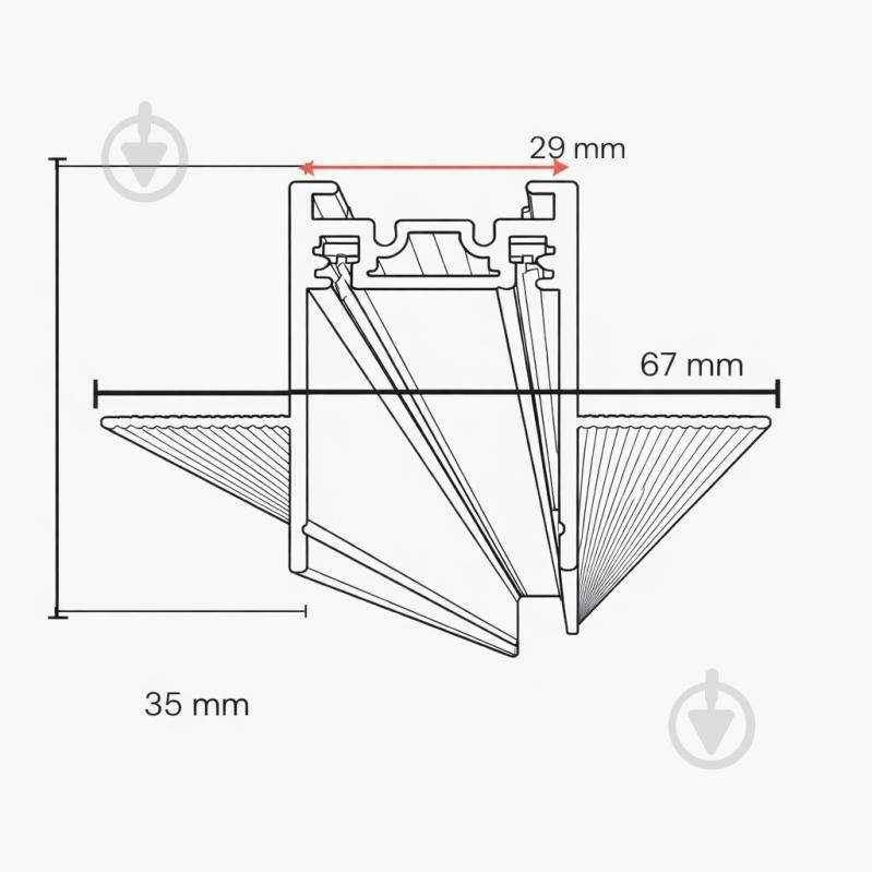 Шинопровод встроенный SAPSAN USM D-26 -2M LIGHT SET 200 см белый - фото 5