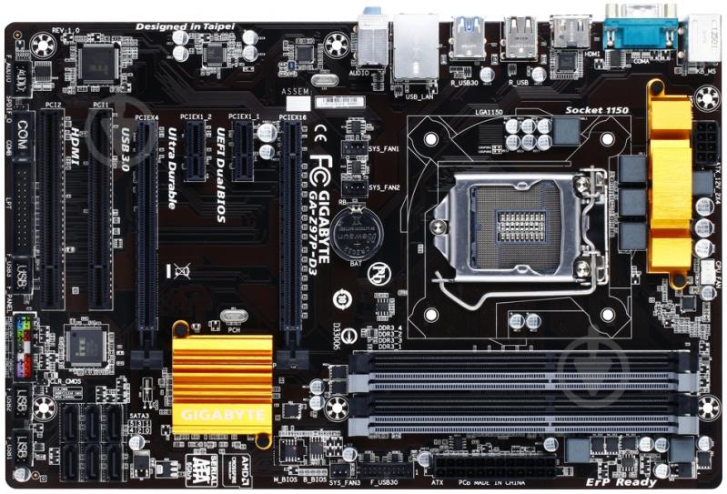 Материнська плата Gigabyte GA-Z97P-D3 (Socket 1150, Intel Z97, ATX) - фото 1