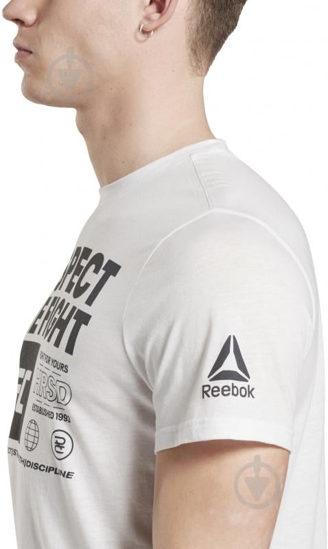 Футболка Reebok UFC FG TEXT TEE FU1292 р.S белый - фото 5