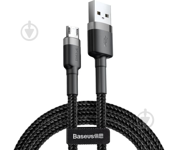 Кабель BASEUS Cafule Cable USB to Micro 2.4A 1 м черный (468717) - фото 1