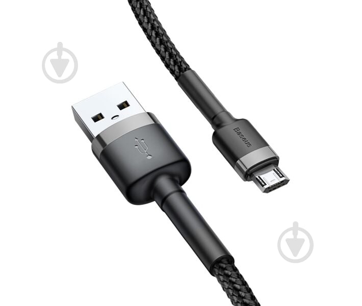 Кабель BASEUS Cafule Cable USB to Micro 2.4A 1 м черный (468717) - фото 3