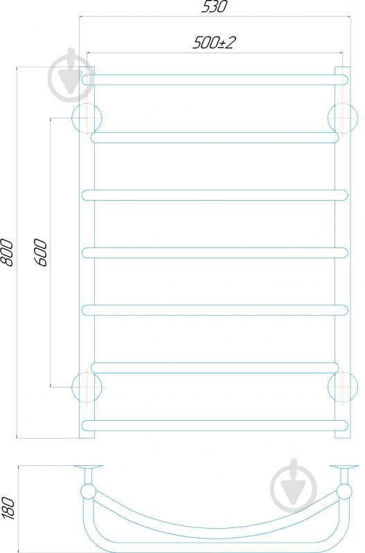Полотенцесушитель Deffi Евромикс П7 500x800 Е Л - фото 4