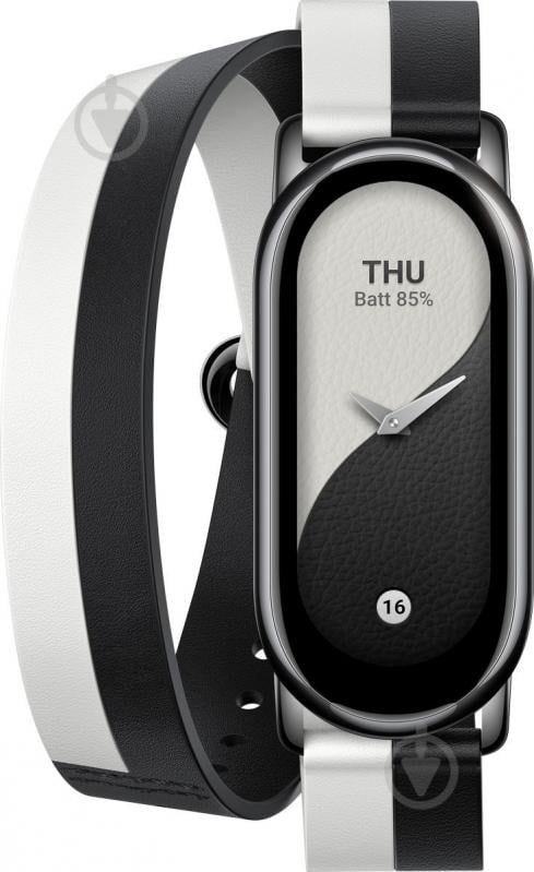 Ремінець Xiaomi Smart Band 8 Black White (BHR7296CN) 1001699 - фото 1