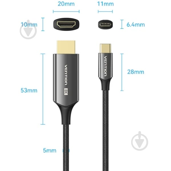 Кабель Vention 1,8 м черный (CRCBAC) - фото 4