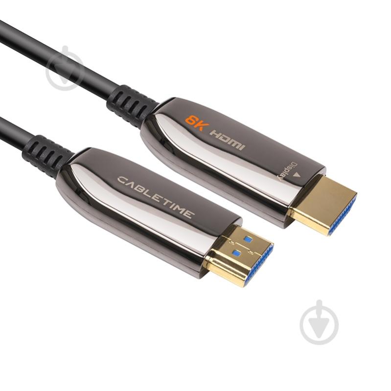 Кабель PowerPlant Cabletime HDMI (M) - HDMI (M), 2.1V, 8K, 60Hz, 48Gbps, 10м 10 м black (CA914029) - фото 1