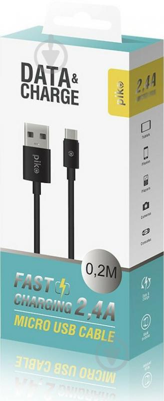 Кабель Piko Micro USB CB-UM10 0,2 м черный (697031) - фото 3