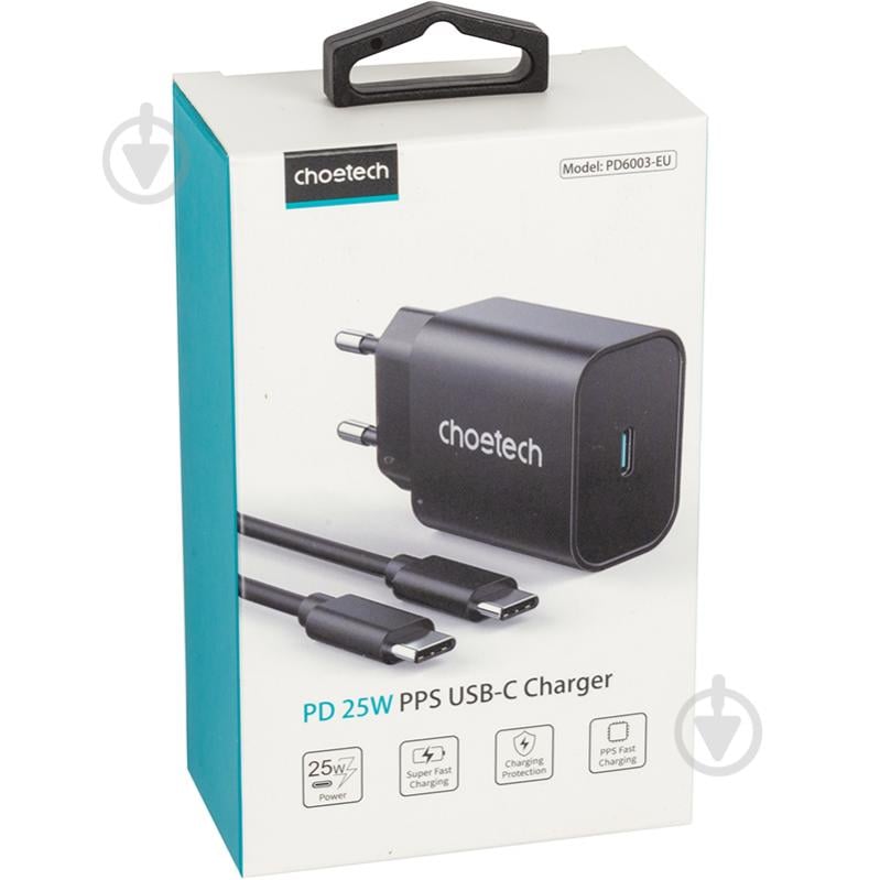 Зарядное устройство Choetech USB Type-C, 25W, PD+PPS - фото 6