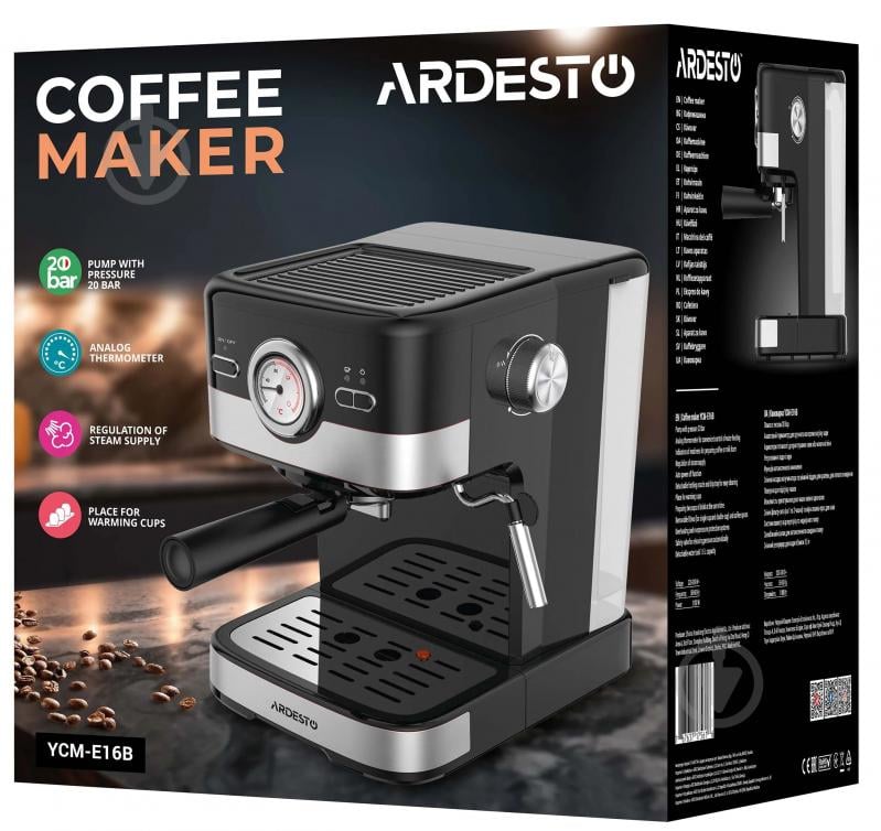 Кофеварка рожковая Ardesto YCM-E16B - фото 10
