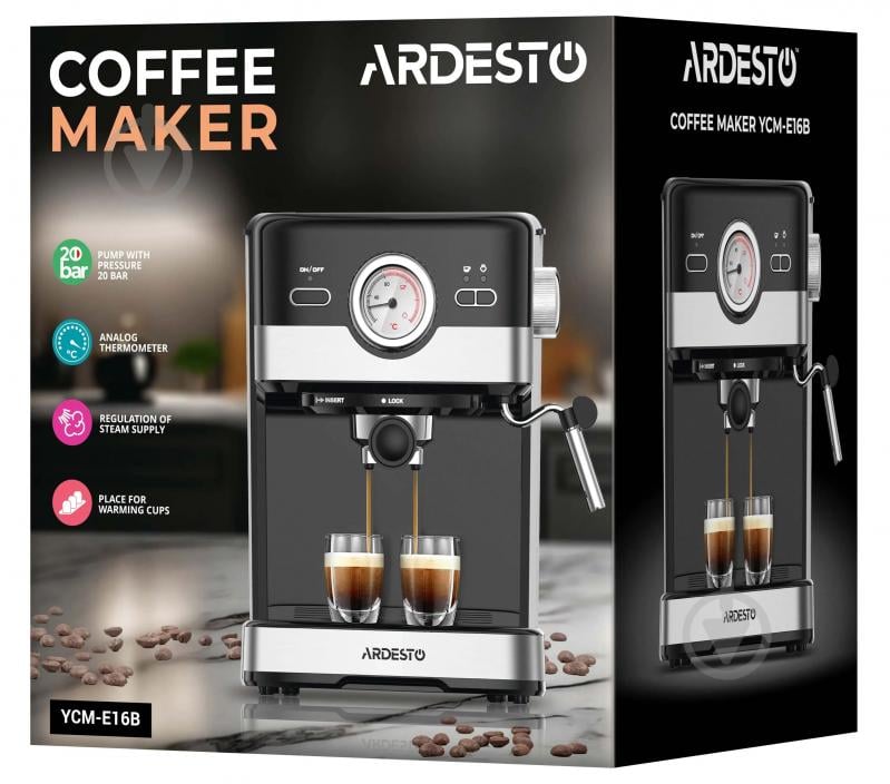 Кофеварка рожковая Ardesto YCM-E16B - фото 11