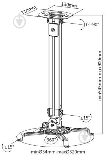 Кріплення для проектора iTech PRB-08 White - фото 7
