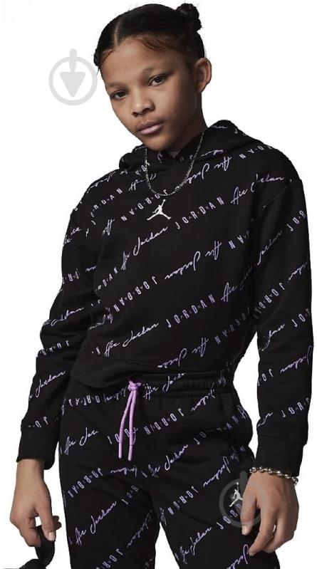 Джемпер Jordan ESSENTIALS AOP PULLOVER HOODIE 45C161-023 чорний - фото 1