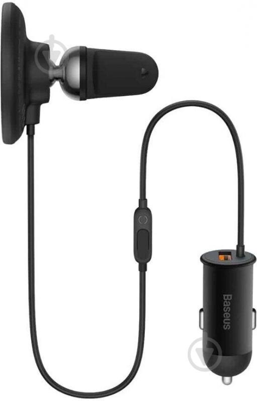 Автодержатель BASEUS CW01 MagneticWireless 40W (SUCX040001) черный - фото 2