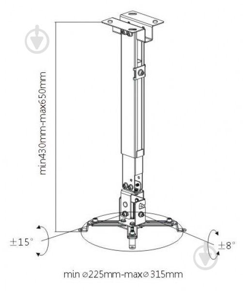 Крепление для проектора iTech PRB-15B Black - фото 3 Крепление для проектора iTech PRB-15B Black - фото 3
