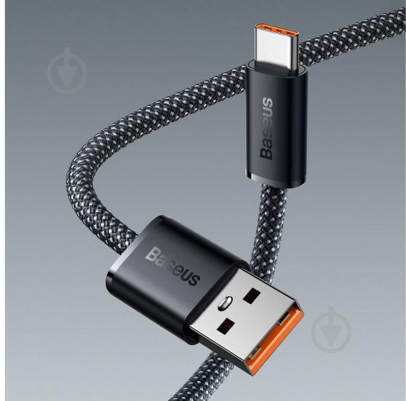 Кабель BASEUS USB to Type-C 100W (CALD000616) 1 м сірий (1011155) - фото 7