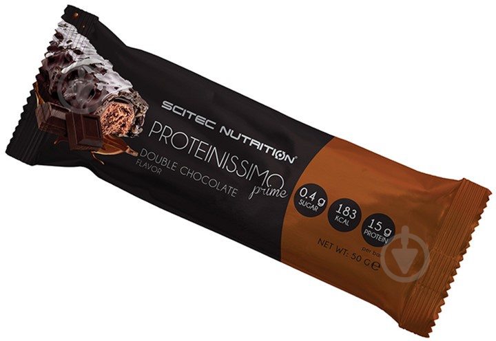 Протеїновий батончик Scitec Nutrition Protein bars Proteinissimo Prime Подвійний шоколад 20 г - фото 1