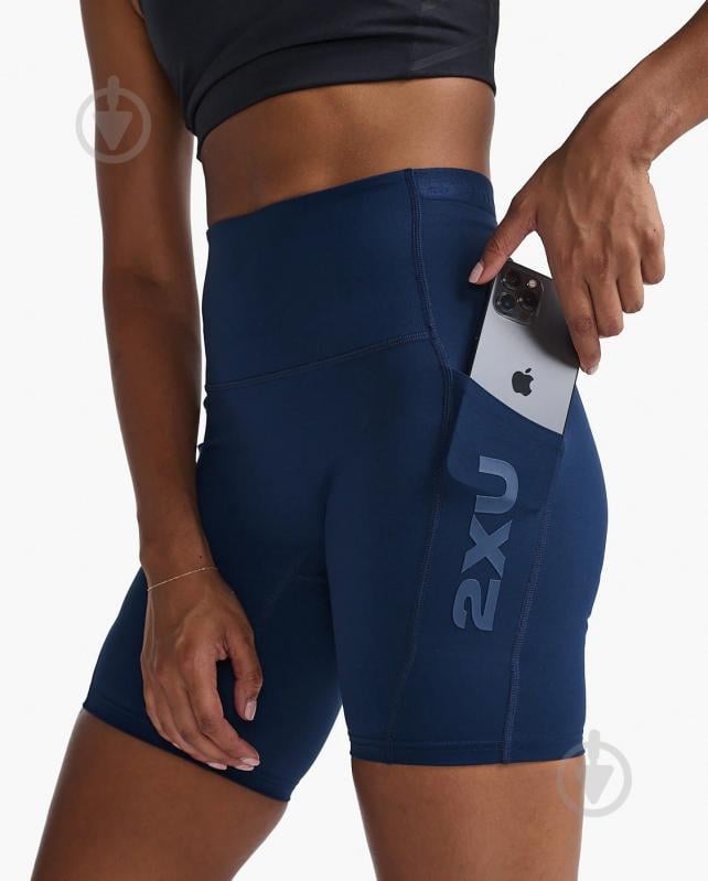 Велосипедки 2XU Form Stash Hi-Rise Bike Short WA6907b_MDN/MDN р. XS синий - фото 3