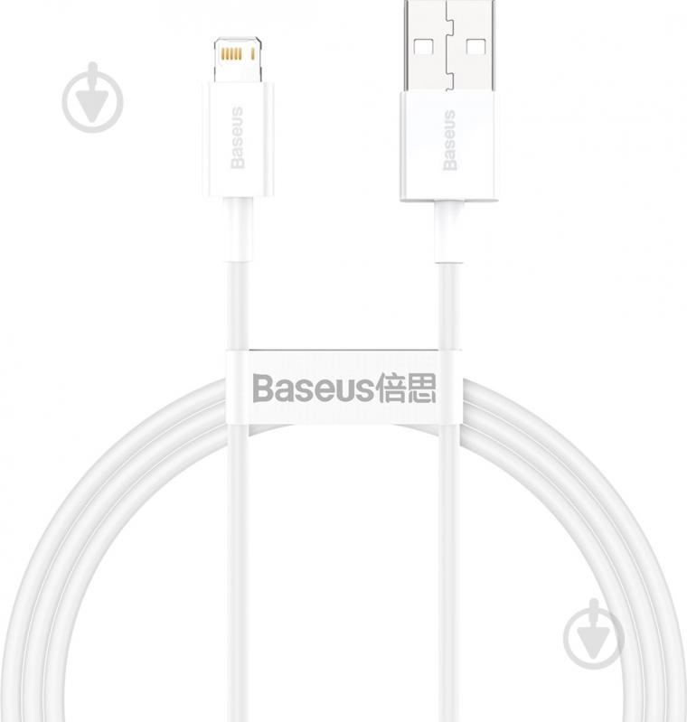 Кабель BASEUS USB to Lightning 2.4A (CALYS-A02) 1 м білий (1011164) - фото 1