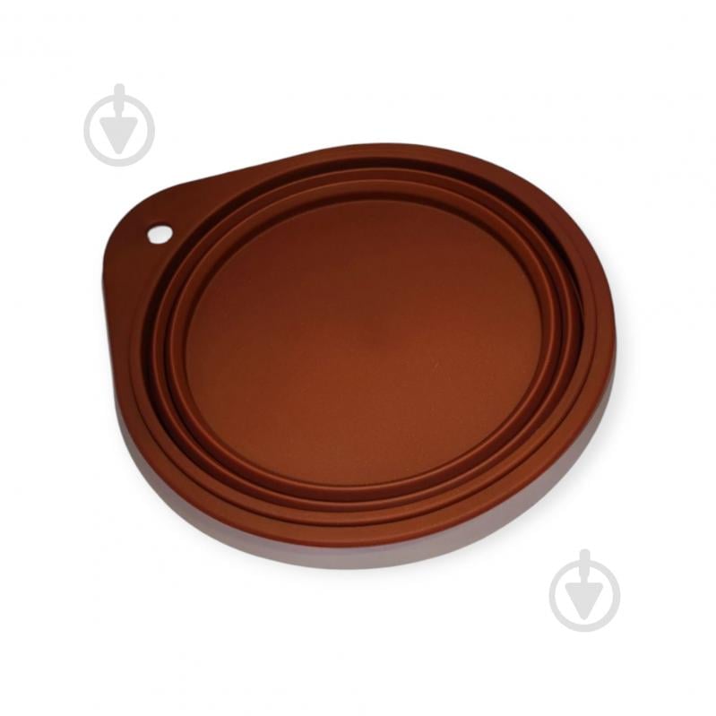 Миска Profsil дорожная для животных коричневый 400 мл - фото 4