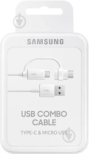 Кабель Samsung Combo Type-C & MicroUSB EP-DG930DWEGRU 1,5 м белый (442534) - фото 4