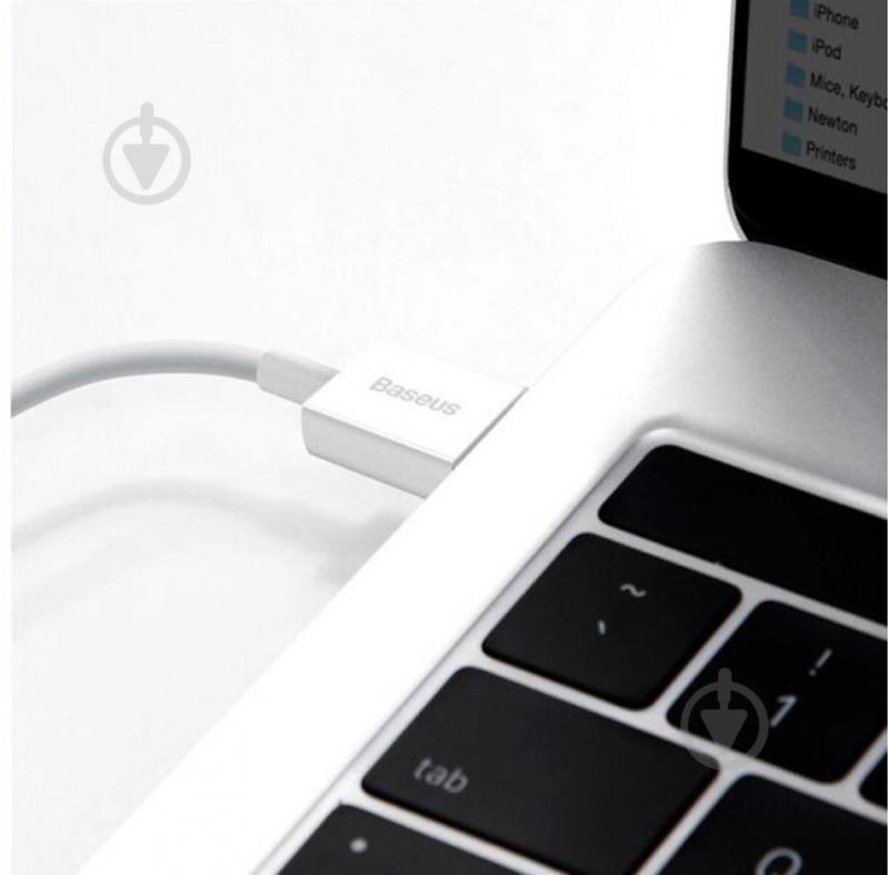 Кабель BASEUS USB to Lightning 2.4A (CALYS-C02) 2 м білий (992719) - фото 10