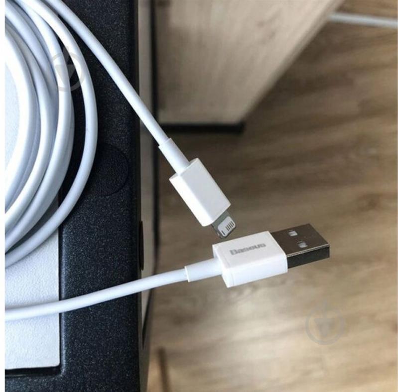 Кабель BASEUS USB to Lightning 2.4A (CALYS-C02) 2 м білий (992719) - фото 9