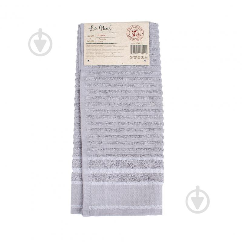Полотенце махровое Кitchen 40x60 см серый - фото 2
