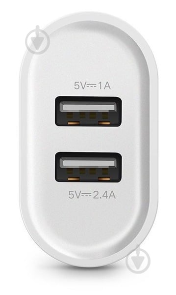 Зарядний пристрій UGREEN CD104 2xUSB 3.4 A Charger White - фото 2