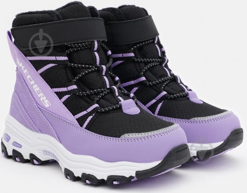 Ботинки для девочек Skechers 664200L BKLV D'Lites р.36 черный с фиолетовым - фото 3 Ботинки для девочек Skechers 664200L BKLV D'Lites р.36 черный с фиолетовым - фото 3