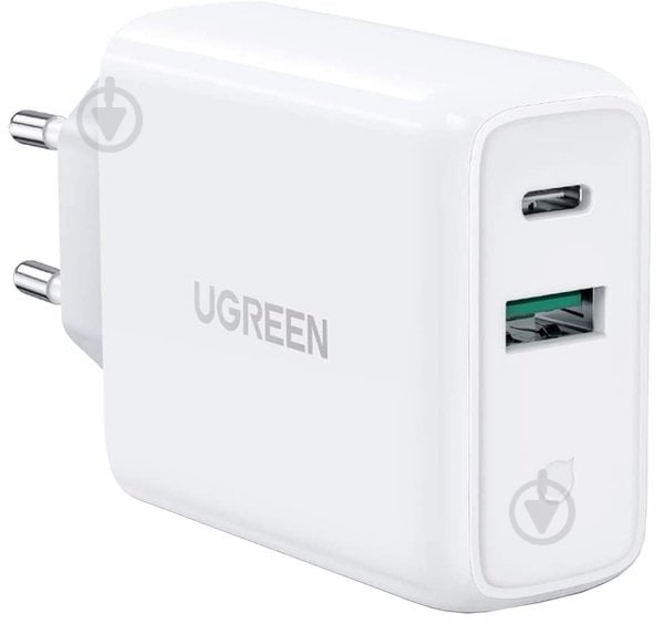 Зарядний пристрій UGREEN CD170 36 W USB + Type-C Charger White - фото 1