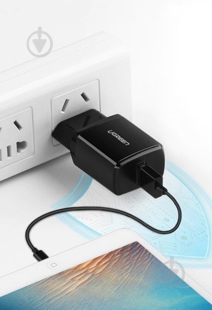 Зарядний пристрій UGREEN ED011 USB Wall Charger 2.1A Black - фото 4