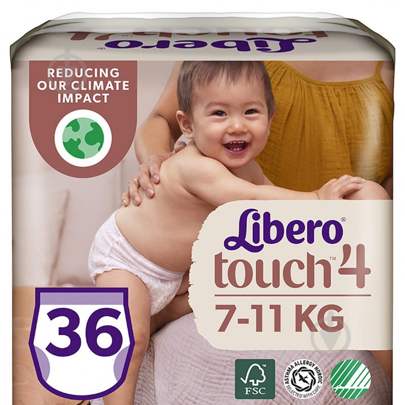 Подгузники-трусики Libero Touch 4 7-11 кг 36 шт. - фото 1