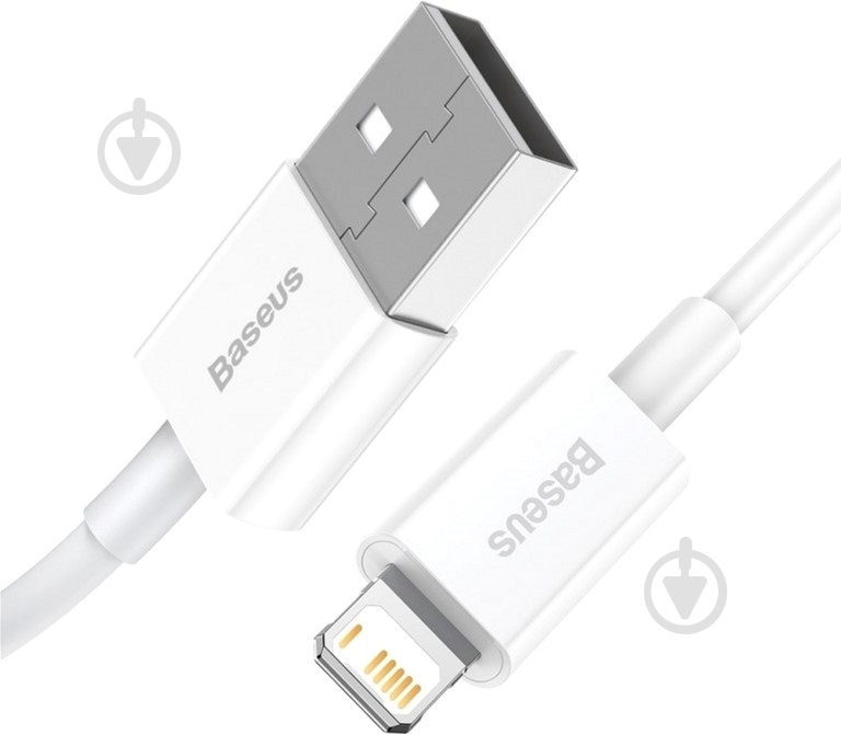 Кабель BASEUS USB to Lightning 2.4A (CALYS-B02) 1,5 м белый (1011165) - фото 2