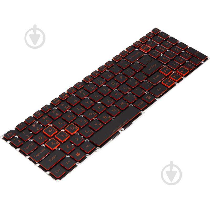 Клавіатура PowerPlant (KB315024) Acer Nitro 5 AN515-56 чорна, без рамки з підсвіткою black - фото 2