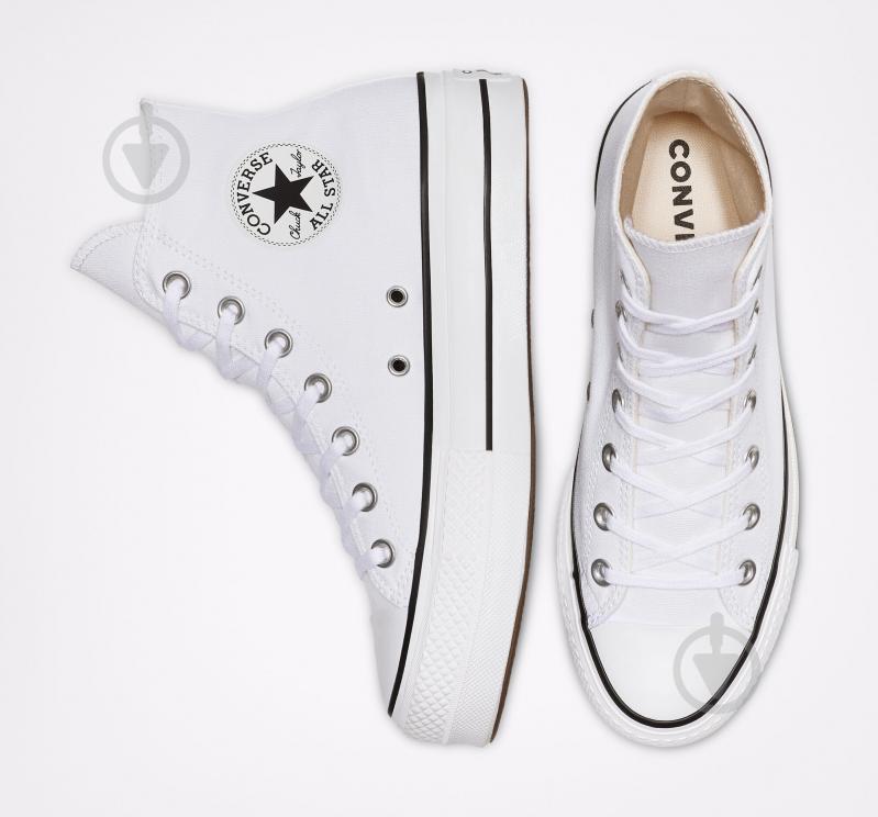 Кеды Converse CHUCK TAYLOR ALL STAR PLATFORM CANVAS 560846C р.36,5 белый - фото 4