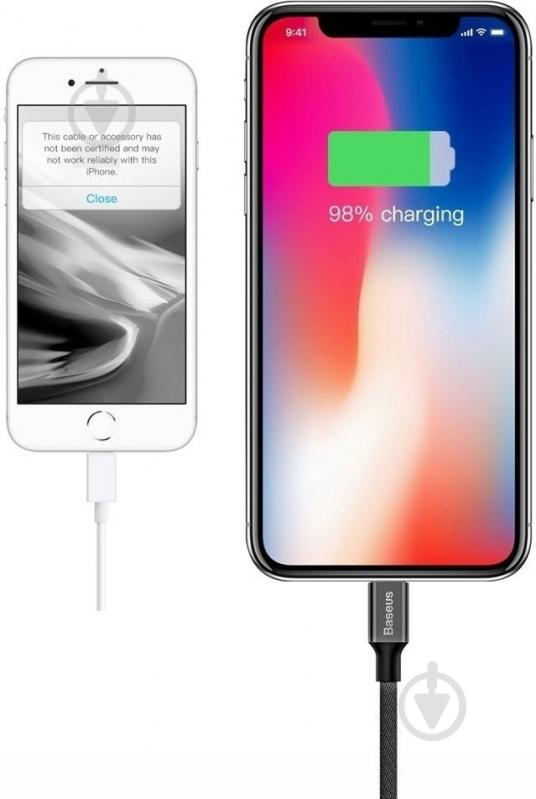 Кабель BASEUS USB to Lightning (CALYW-A01) 1,8 м черный (1011167) - фото 8