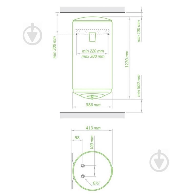 Бойлер Tesy Anticalc Slim 80 л, сухий ТЕН 1,2 кВт (GCV803524DD06TS2RC) 304133 - фото 2