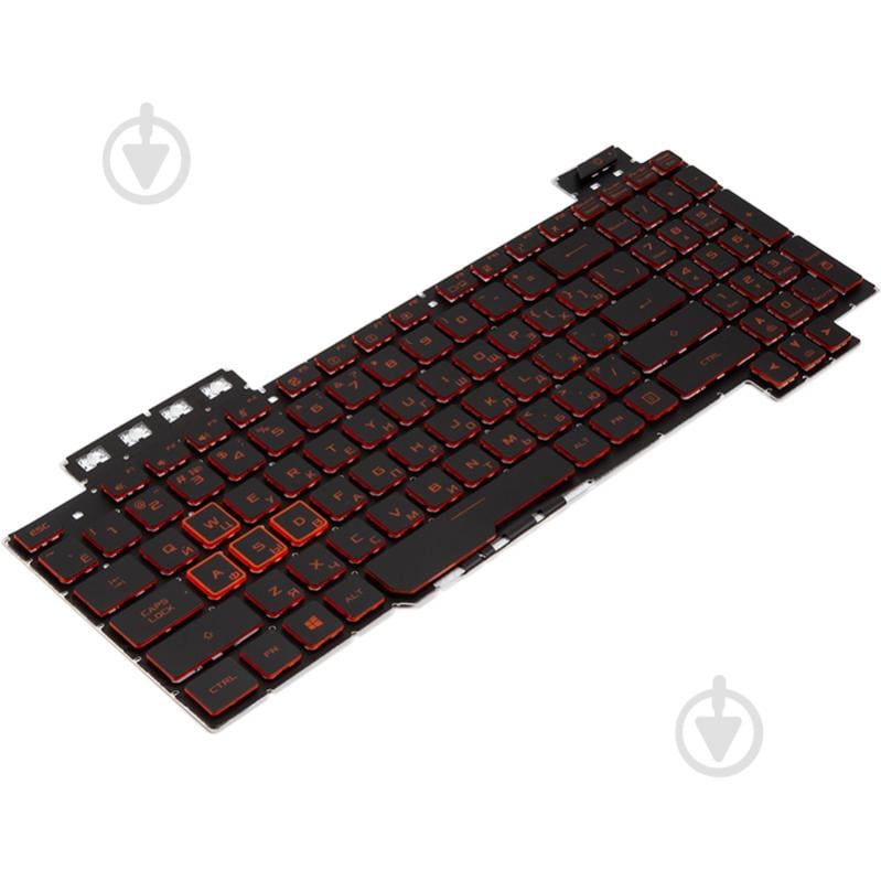 Клавіатура PowerPlant (KB315321) ASUS TUF Gaming FX504GD чорна, без рамки, підсвічування black - фото 2