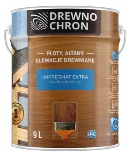 Пропитка Drewnochron Impregnat Extra дуб темный полумат 9 л - фото 1