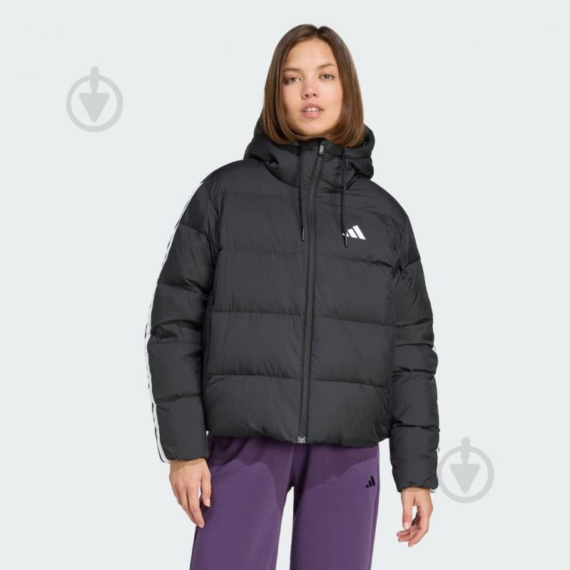Пуховик жіночий зимовий Adidas W Ess 3S P D Ho JW3429 р.XL чорний - фото 1