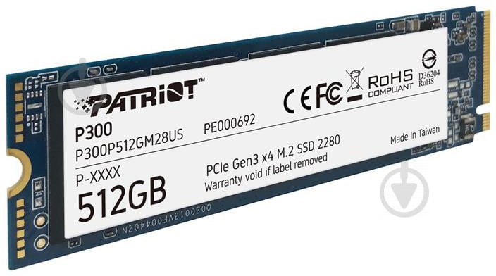 SSD-накопичувач Patriot 512GB M.2 PCI Express 3.0 x4 TLC (P300P512GM28) - фото 3