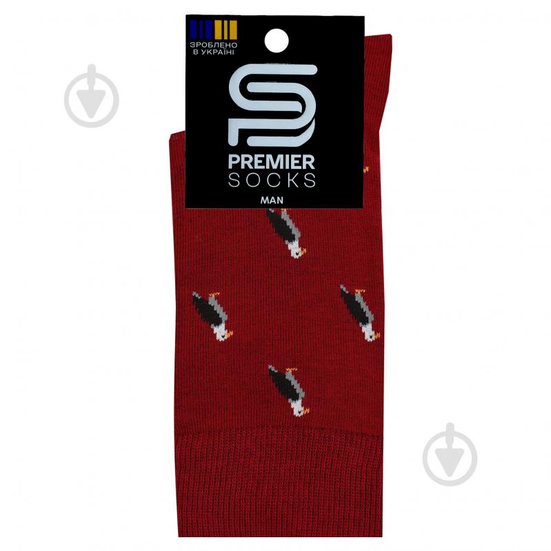 Носки мужские Premier Socks с орлом р.27 бордовый - фото 1