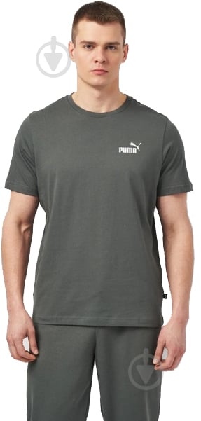 Футболка Puma ESS Small Logo Tee 58666969 р.XS серый - фото 1