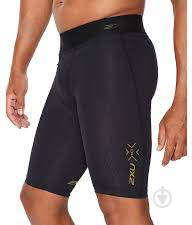 Велосипедки 2XU Force Compression Shorts MA5366b_BLK/GLD р. XL черный - фото 3