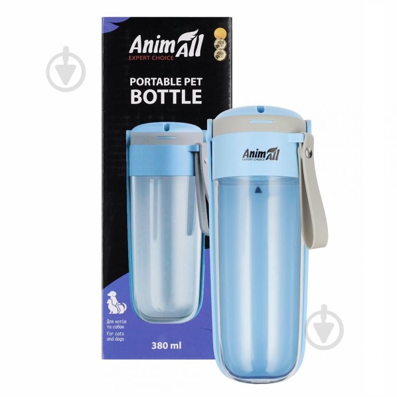 Бутылка для воды AnimAll 380 мл голубая 185461 - фото 1