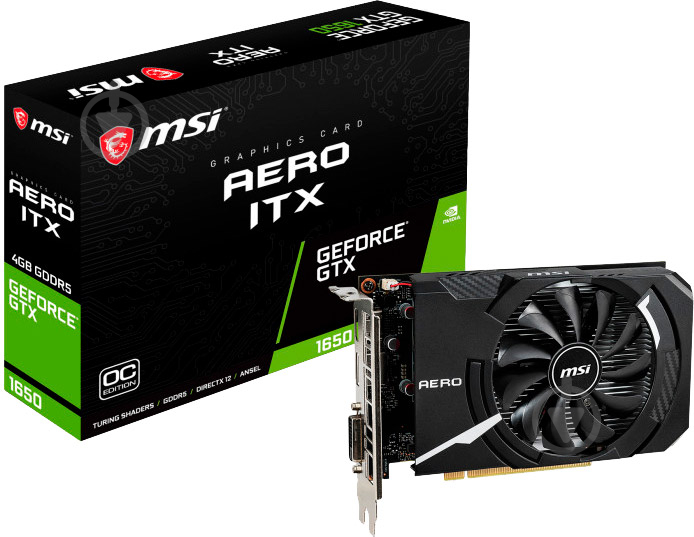 Видеокарта MSI GeForce GTX 1650 Aero OC 4GB GDDR5 128bit (GTX 1650 AERO ITX 4G OC) - фото 5