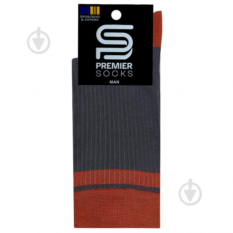 Носки мужские Premier Socks в рубчик р.25 темно-серый - фото 1